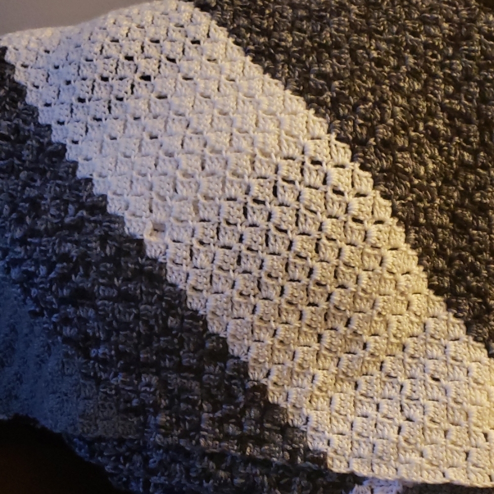Hand crocheted blanket